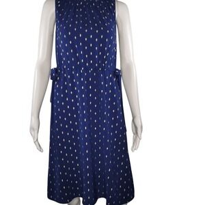 Juicy Couture‎ Blue & Gold Sleeveless Cinched Dress